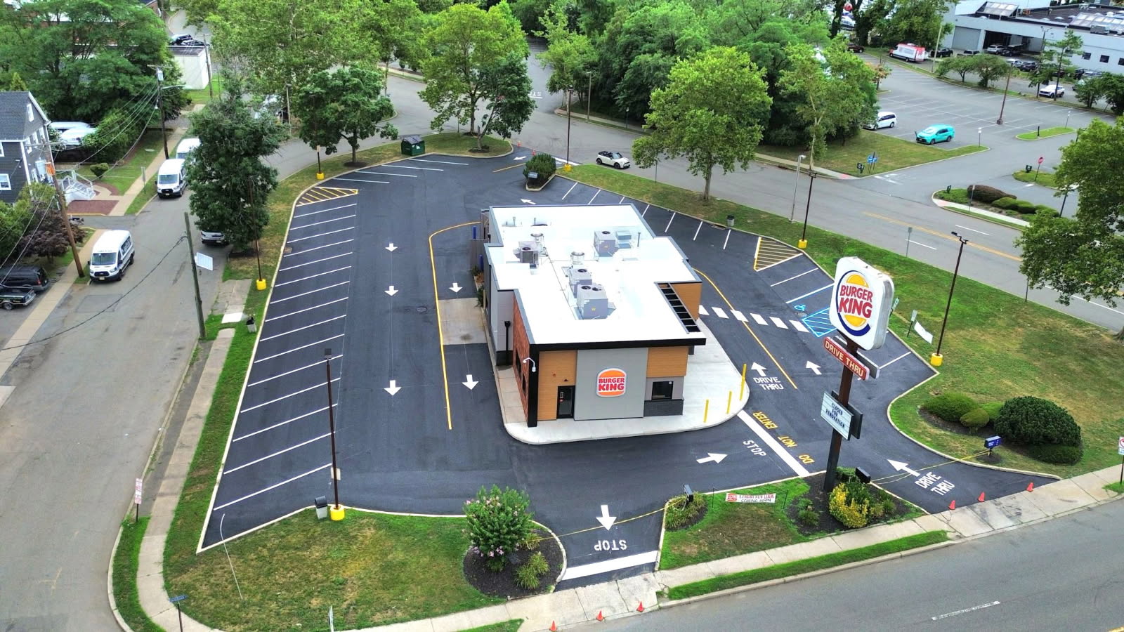 Burger King - Aerial View of Completed Project
